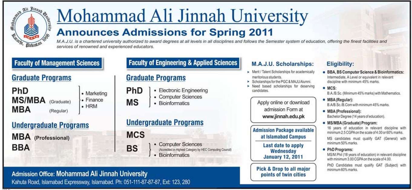 Muhammad+ali+jinnah+university