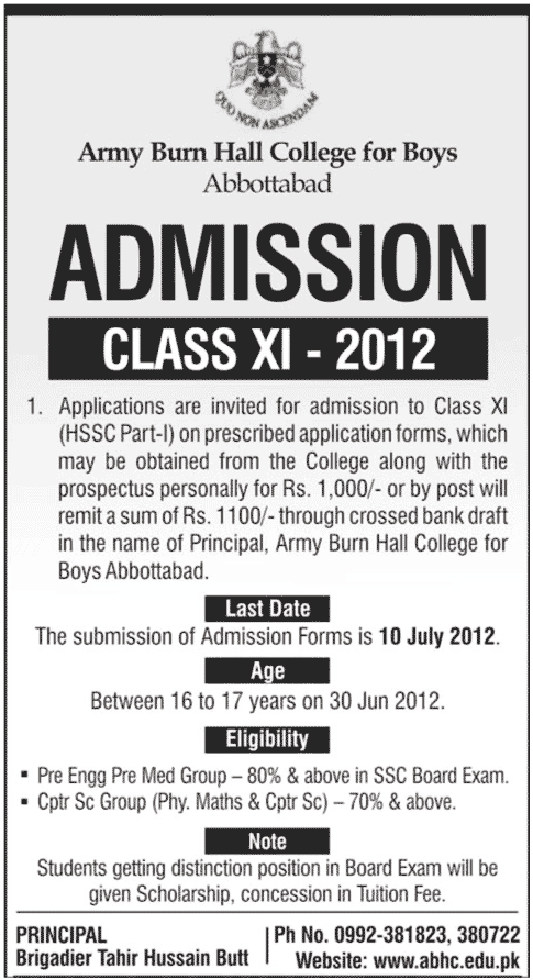 Army Burn Hall College for Boys, Abbottabad Army Burn Hall College for Boys, Abbottabad