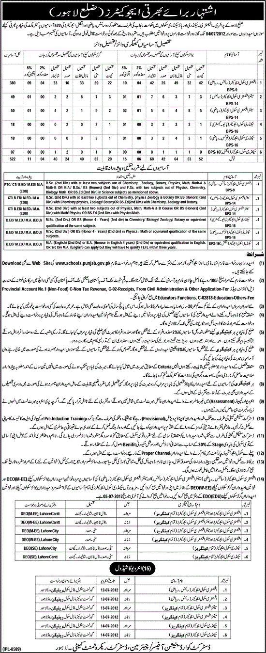 Punjab Educators Job Punjab Educators Job