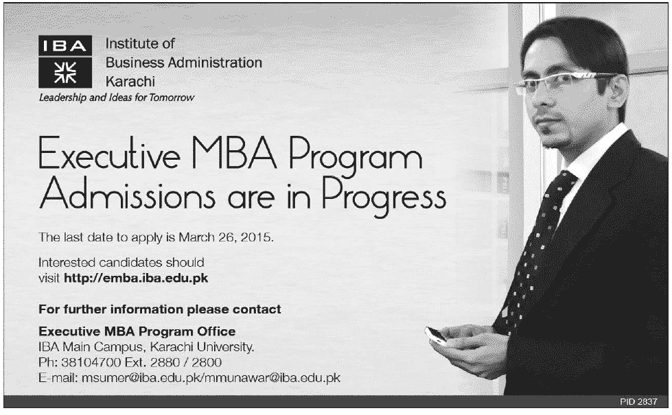 Evening Mba Programs In Karachi