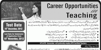 National Teachers Database (NTD) Test Result Dates 2012