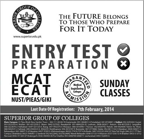 Superior College Entry Test Preparation 