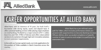 Allied Bank Teller Job Opportunity 2013