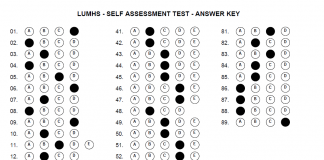 LUMHS Entry Test Answer Keys
