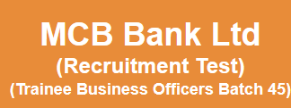 MCB Bank TBO NTS Test Answer Keys and Test Result 2014