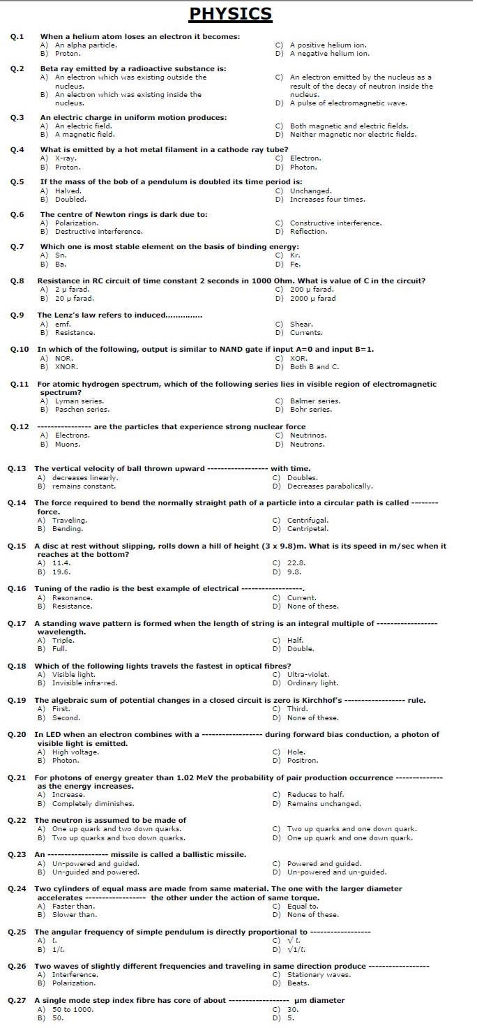 entry exam papers 7+ College Paper Army Sample Medical