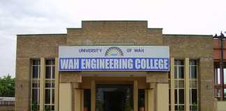 WAH Engineering College Entry Test Result 2019