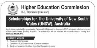 HEC Scholarships For PhD In Australia 2017 Procedure, Criteria, Last Date