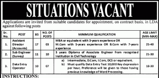 LDA Jobs 2014 Assistant Director, Sub Engineer, Data Entry NTS Form