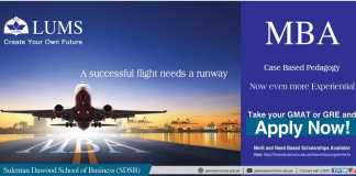 LUMS Executive MBA Admissions 2018 Application Form, Test Result