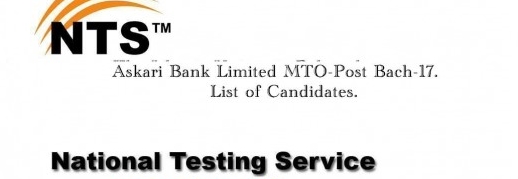Askari Bank MTO Jobs NTS Test Date 2015 Roll No Slips, Candidates List