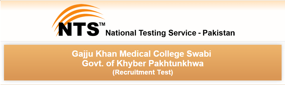 NTS Test Result Gajju Khan Medical College Swabi Jobs 2015 Answer Keys