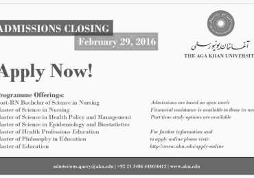 Aga Khan University Karachi AKU Admission 2019 Form, Last Date