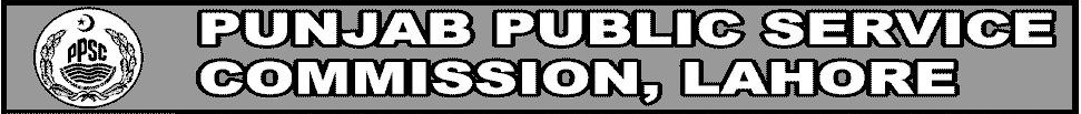 www.ppsc.gop.pk 2015 Jobs Advertisement Apply Online Application Form