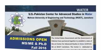 Mehran University MUET PhD, Masters Admission 2016 Form, Entry Test