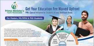 PM Fee Reimbursement Scheme 2015 For Master, MA, M.Phil, PhD Form