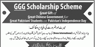 GGG Scholarship Program 2015 Download Application Form For Bachelor, Master