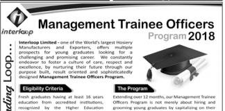 Interloop Pakistan Job Management Trainee Officers Program 2018 Form