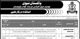 Join Pakistan NAVY Jobs 2016 As Professor Principal, Lecturer Apply Online Date