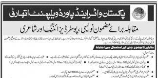 WAPDA Essay, Poetry, Posters Competitions 2016 Students Apply Online Last Date