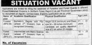 Forest Department Jobs 2016 NTS Application Form Last Date Advertisement