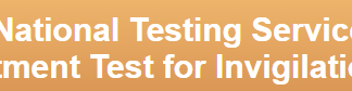 NTS Invigilators Test Pattern, Sample Paper 2016