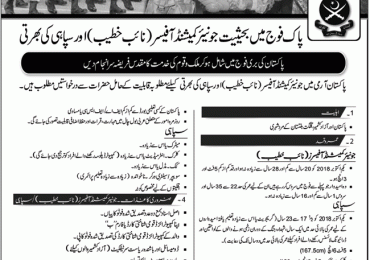 Pakistan Army Soldier Jobs 2018 Online Registration, Last Date