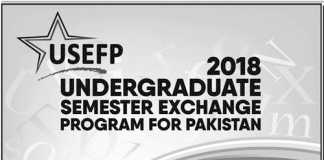 USEFP Undergraduate Semester Exchange Program For Pakistan 2018 Apply Online