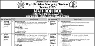 Rescue 1122 Jobs In Gilgit Baltistan 2016-2017 NTS Application Form, Eligibility