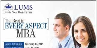 LUMS MBA Admission Requirement Procedure, Eligibility And Schedule 2018