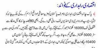 Benefits of Pak China Economic Corridor In Urdu