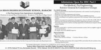 Aga Khan Higher Secondary School Karachi Admission 2019 Form