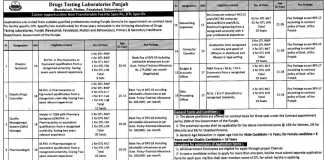Drug Testing Laboratory Jobs 2017 NTS Application Form August Advertisement