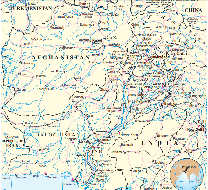 Pakistan Urdu Map