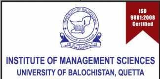 University Of Baluchistan Institute of Management Sciences Quetta Admission 2017