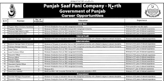 Punjab Saaf Pani Company Lahore Jobs 2018 Application Form Process