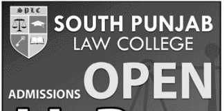 South Punjab Law College Multan Admission 2018
