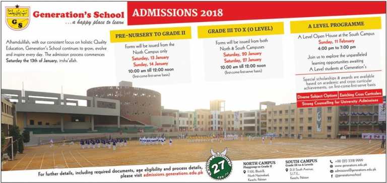 Generation School Karachi Admission 2025