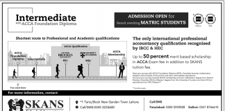 SKANS School Of Accountancy ACCA Foundation Diploma Admission 2018