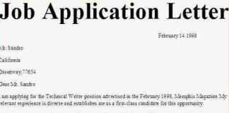 Job Application Letter Format In Pakistan Doc