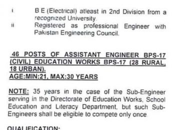 Assistant Engineer Jobs 2018 SPSC Advertisement Apply Online