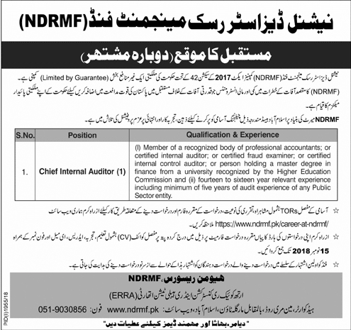 National Disaster Risk Management Fund NDRMF Jobs