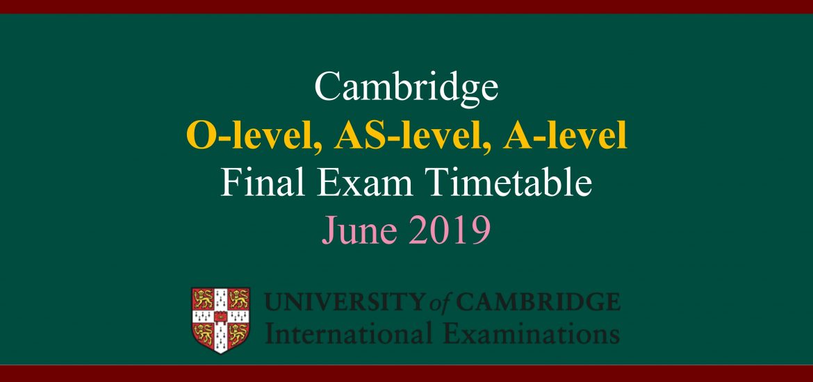 Caie timetable 2019 pakistan may june
