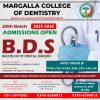 Margalla College of Dentistry BDS Admission 2026