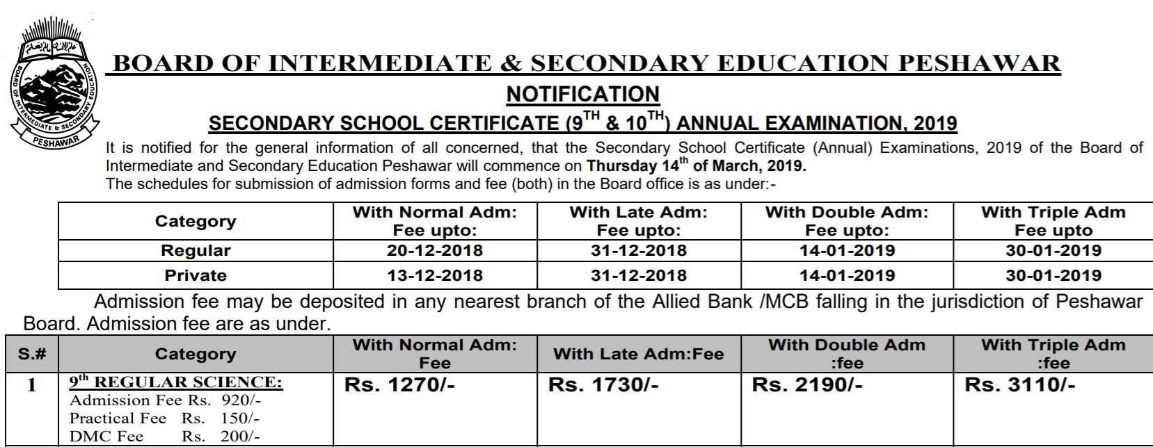 Peshawar Board Result 2024 Class 10th Online By Roll Number Ddene Esmaria