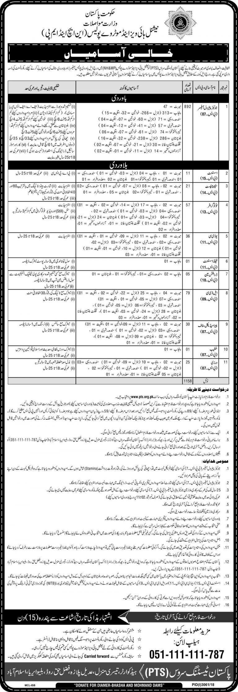 CTS Motorway Police Jobs 2019 Application Form