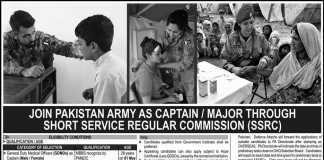 Join Pak Army As Captain, Major Through SSRC Commission 2020
