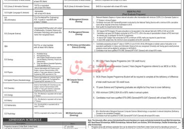 Khushal Khan Khattak University Karak Admission 2020