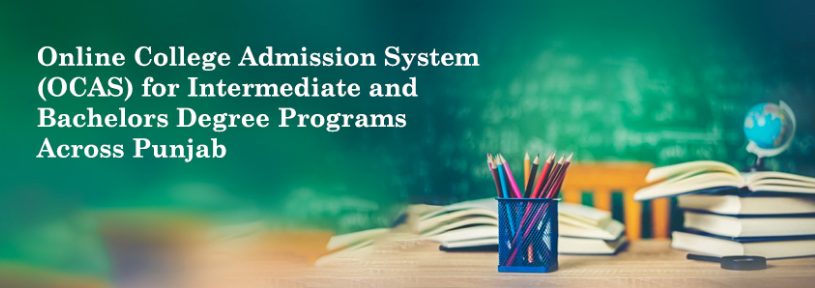 OCAS Punjab Govt Colleges Admission 2021 Apply Online