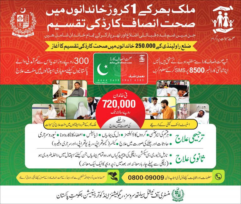 Sehat Insaf Card Punjab Online Registration 2025